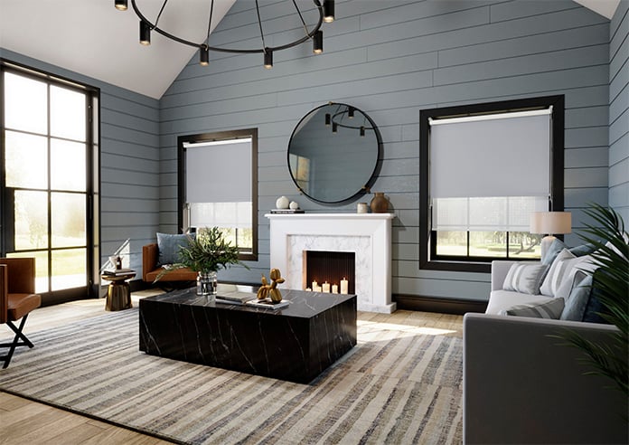 Rimini (Blackout), Grey & Optima Tide - Double Roller Blind - Image 6